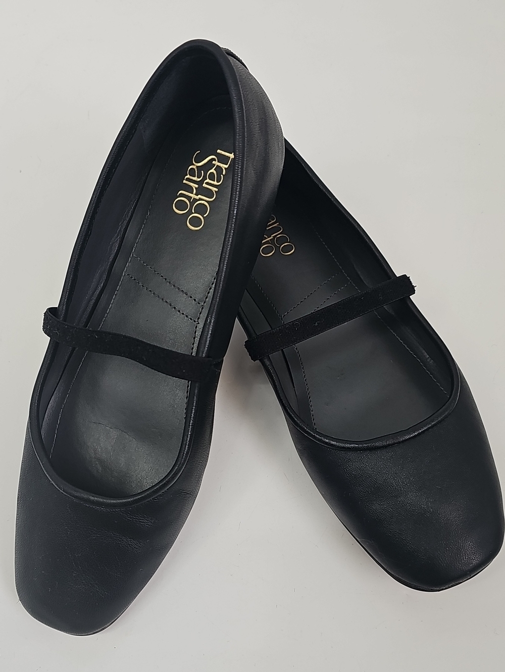 Franco Sarto Black Mary Jane Leather Ballet Flats Sz: 8.5